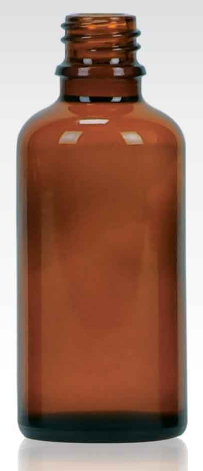 Low-resolution catalog reference for 50 mL Amber DIN18 Dropper Bottle; website image rights unconfirmed.