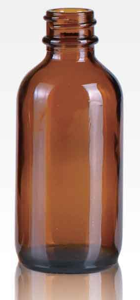 Low-resolution catalog reference for 2 oz Amber Boston Round Bottle; website image rights unconfirmed.
